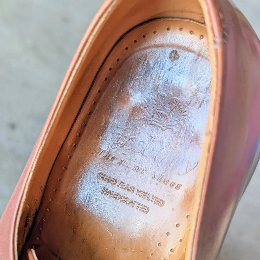 Finsbury Beckett Brown Leather Single Monk Strap Dress Shoes size 10